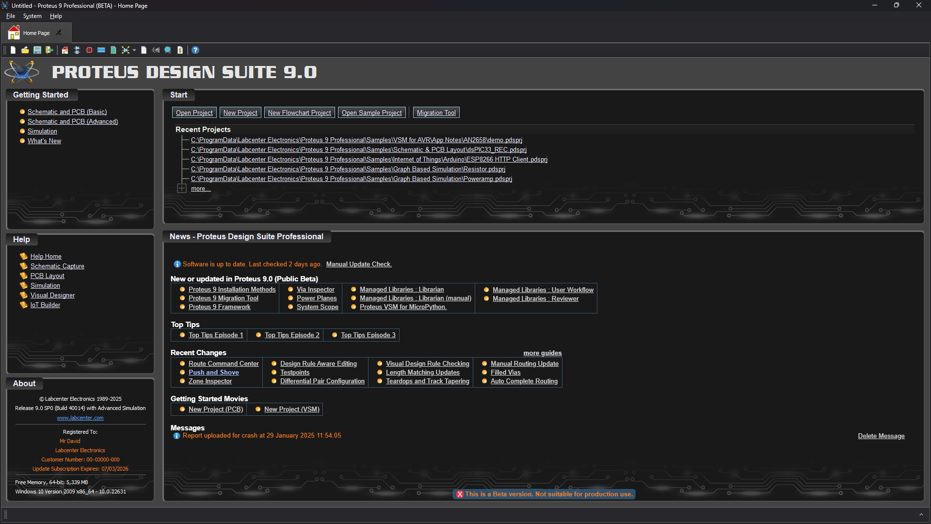 Proteus 9 Application Framework